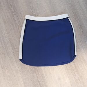 Babaton Blue White Mini Skirt Sporty Vibes